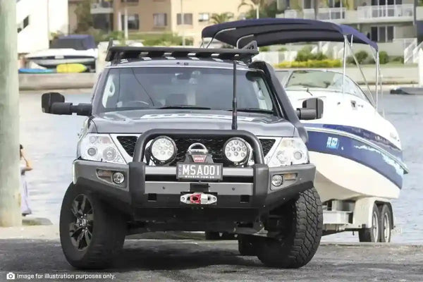 MSA Towing Mirror compatible with Toyota Land Cruiser 200 Series Black - Everything Caravans