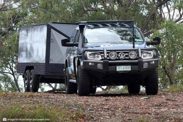 MSA Towing Mirror compatible with Toyota Land Cruiser 200 Series Black - Everything Caravans