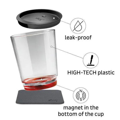 Magnetic Drinking Cup Triple Ready Red By Silwy - Everything Caravans