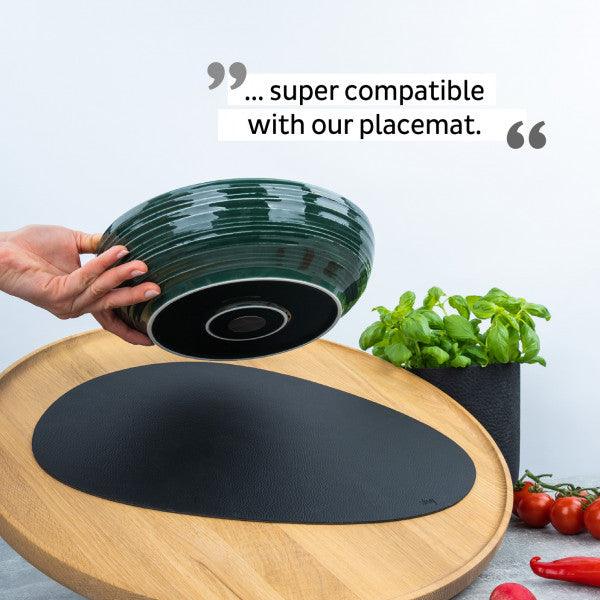 Magnetic Food Bowl 25cm FOREST GREEN By Silwy - Everything Caravans