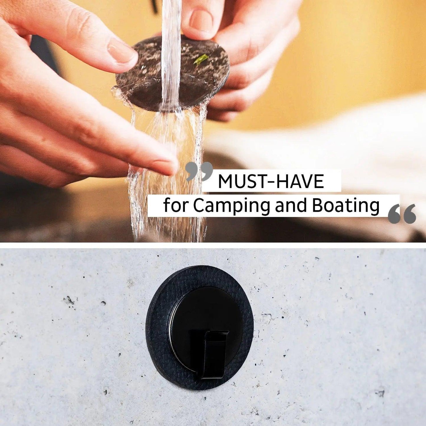 Magnetic Hook CLEVER BLACK incl. Pad BLACK By Silwy - Everything Caravans