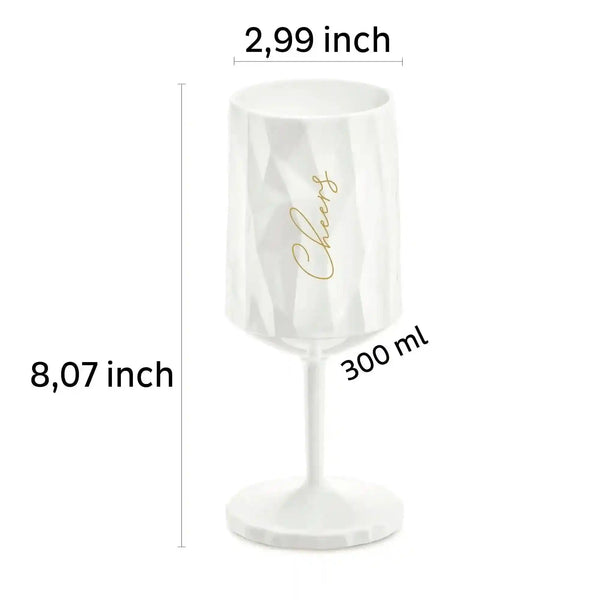 Magnetic Plastic Glass WINE "CHEERS" 0.3l by Silwy - Everything Caravans