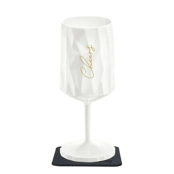 Magnetic Plastic Glass WINE "CHEERS" 0.3l by Silwy - Everything Caravans