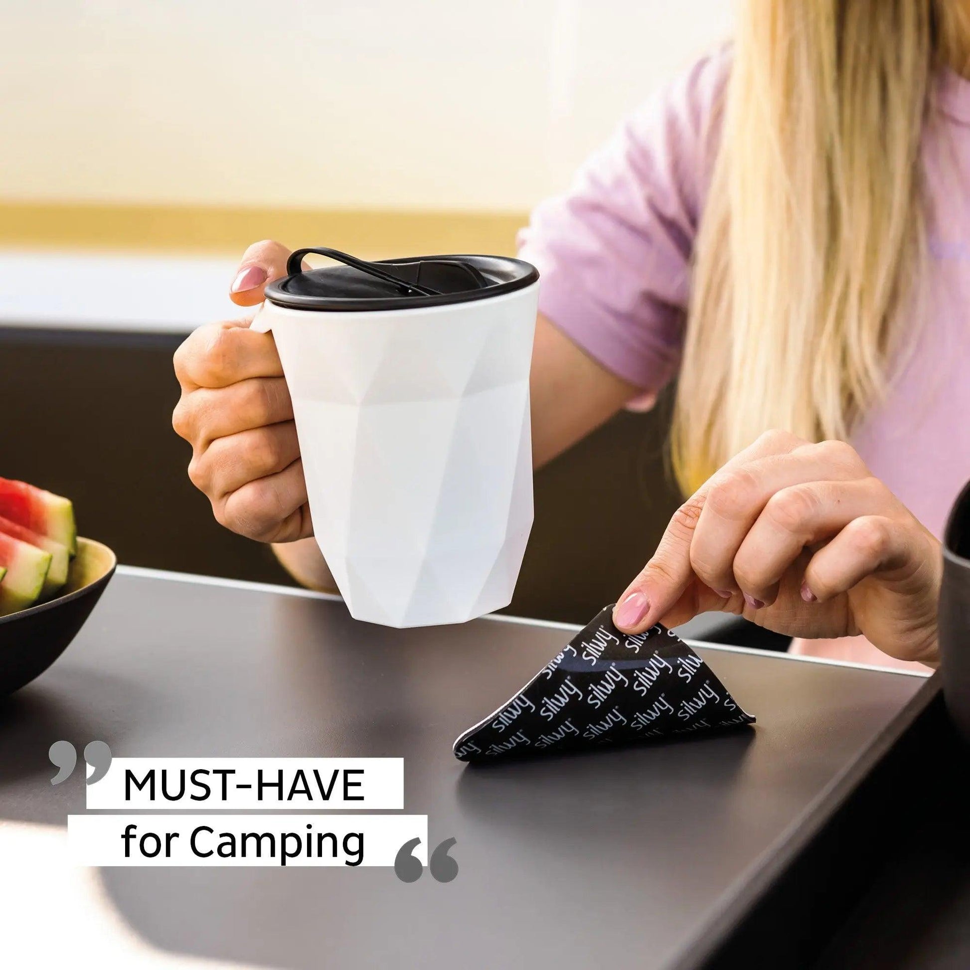 Magnetic TO GO Handle Cup BLACK by Silwy - Everything Caravans