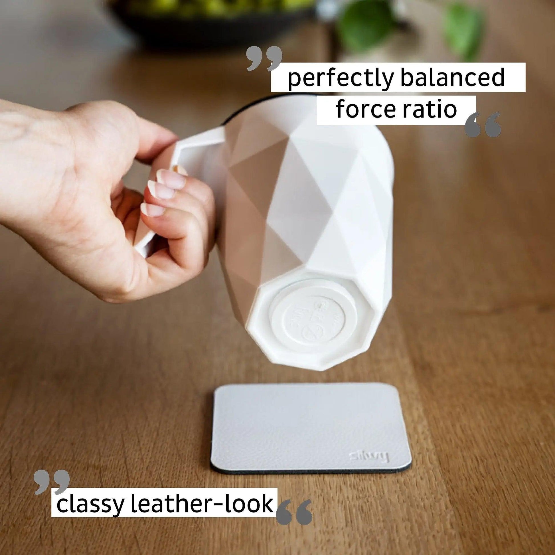 Magnetic TO GO Handle Cup WHITE by Silwy - Everything Caravans