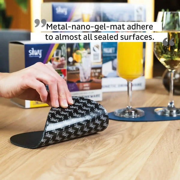 Metal Nano Gel Placemat MEDIUM BLACK By Silwy - Everything Caravans