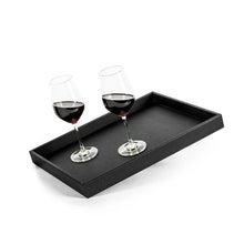 Metal Tray in leather look BLACK By Silwy - Everything Caravans
