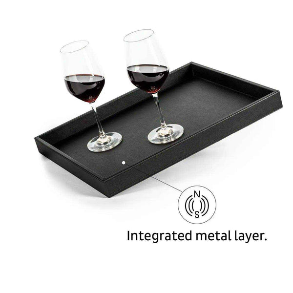 Metal Tray in leather look BLACK By Silwy - Everything Caravans