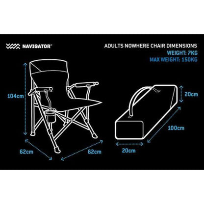 NAV-011 Navigator Gear the Nowhere Chair Adults 150Kg Blue Grey 2