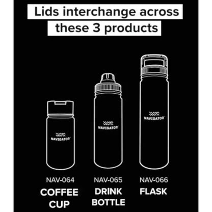NAV-065 Navigator Gear Double Wall Drink Bottle - Stainless Steel Black 6