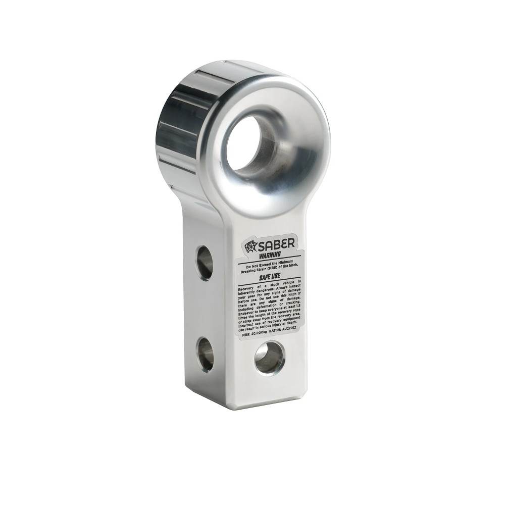 Original Aluminium Rope and Soft Shackle Friendly Recovery Hitch Polished SBR-RFRH2A