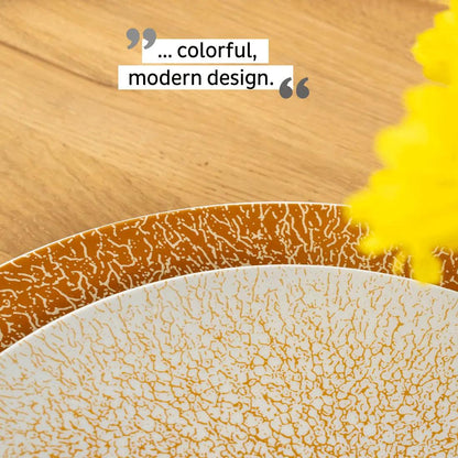 Porcelain Magnetic Dinner Plates APRICOT by Silwy - Everything Caravans