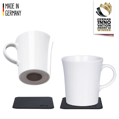 Porcelain Magnetic Handle Cups - Pads in BLACK - by Silwy - Everything Caravans