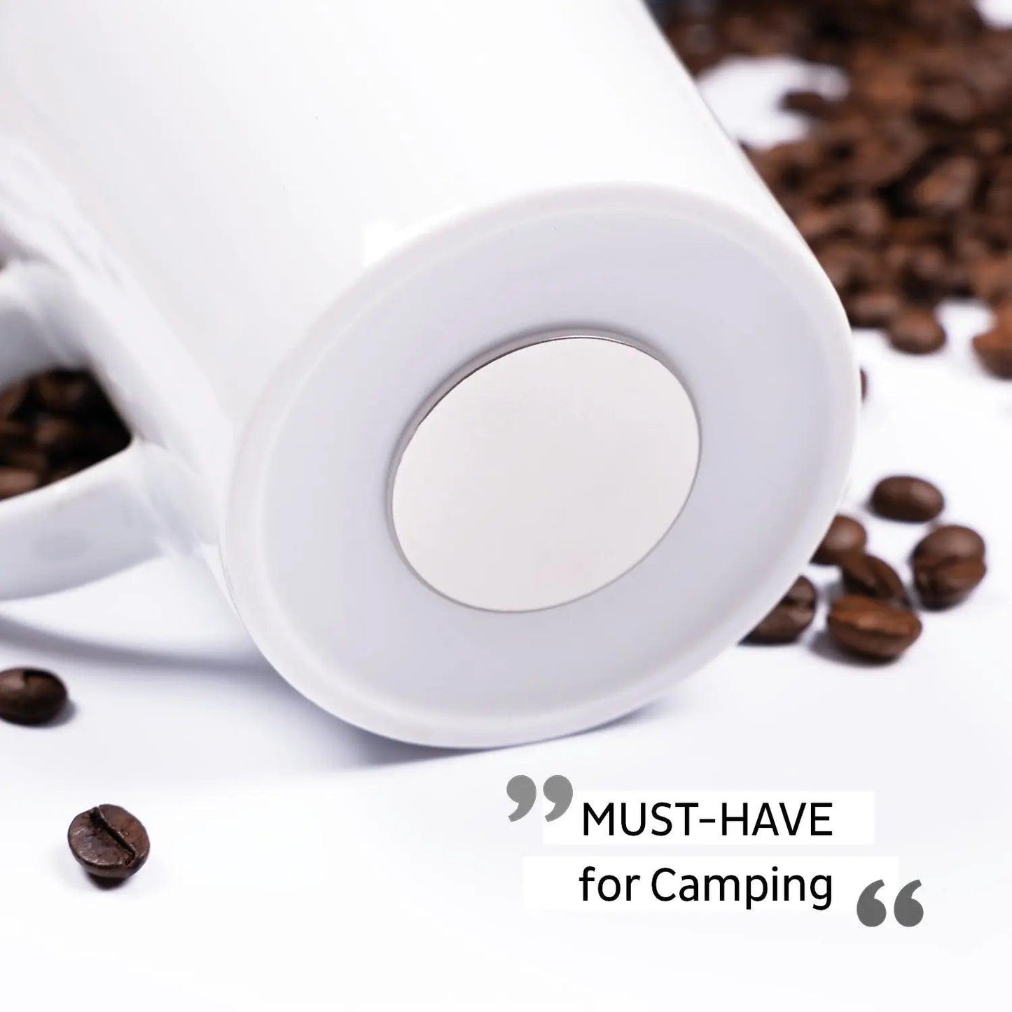 Porcelain Magnetic Handle Cups - Pads in BLACK - by Silwy - Everything Caravans