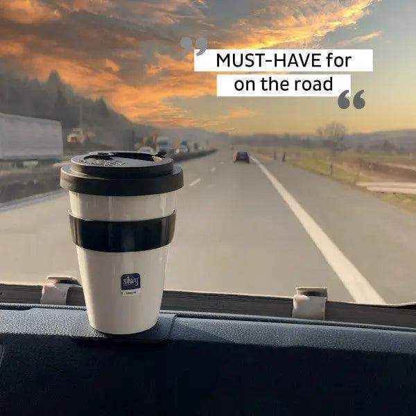 Porcelain To-Go Cup with Black Pad By Silwy - Everything Caravans