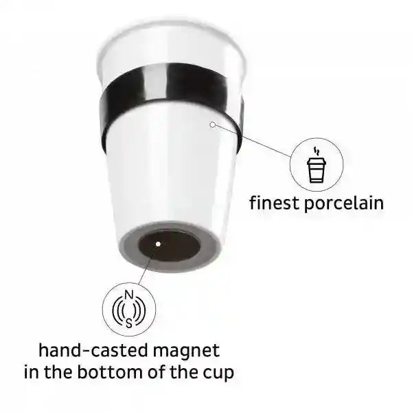 Porcelain To-Go Cup with Black Pad By Silwy - Everything Caravans