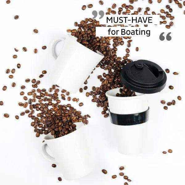Porcelain To-Go Cup with Black Pad By Silwy - Everything Caravans