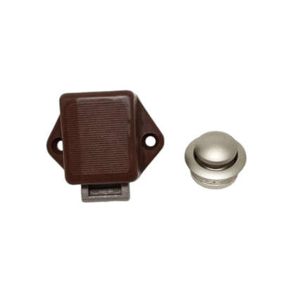 Push Button Latch Mini with Knob and insert for Caravan 19mm - Everything Caravans