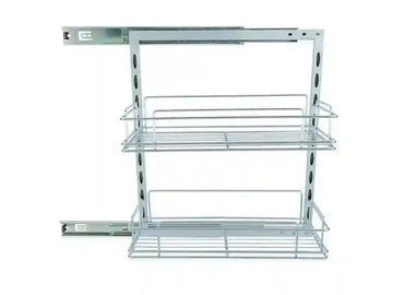 Rollout Pantry with 2 x Baskets 000122 - Everything Caravans