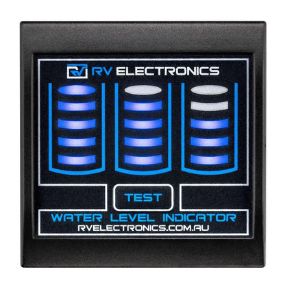 RV Electronics LED Black Triple Tank Water Level Indicator - Everything Caravans