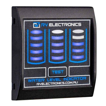 RV Electronics LED Black Triple Tank Water Level Indicator - Everything Caravans