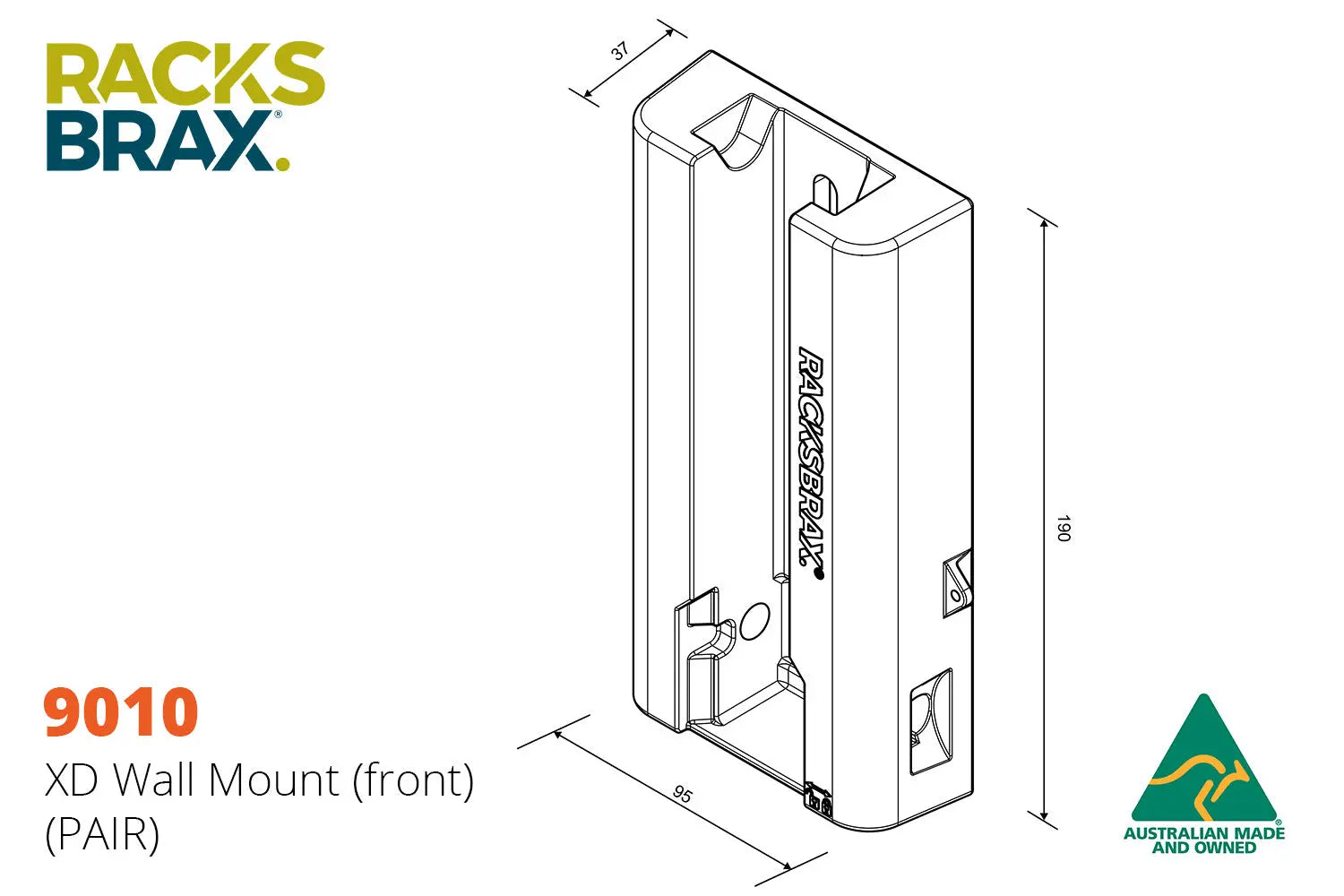 RacksBrax XD Hitch Wall Mount Pair RacksBrax