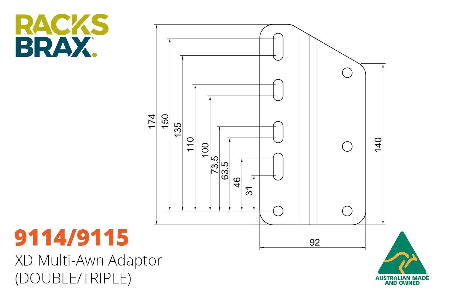Racksbrax XD Multi-Awn Adaptor - Everything Caravans
