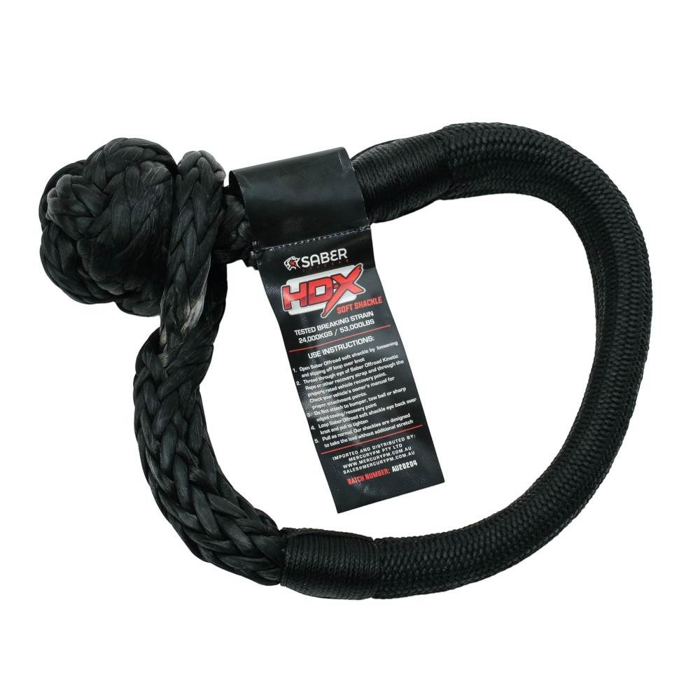 Saber 24,000KG HDX Technora Bound Soft Shackle — SBR-24KTBSSB
