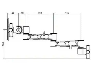 Sphere S2 Removable TV Bracket Double Arm 11Kg Capacity - Everything Caravans