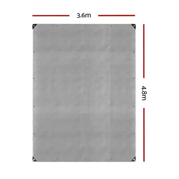 Poly Tarp Tarpaulin 3.6x4.8m Canvas Camping Heavy Duty