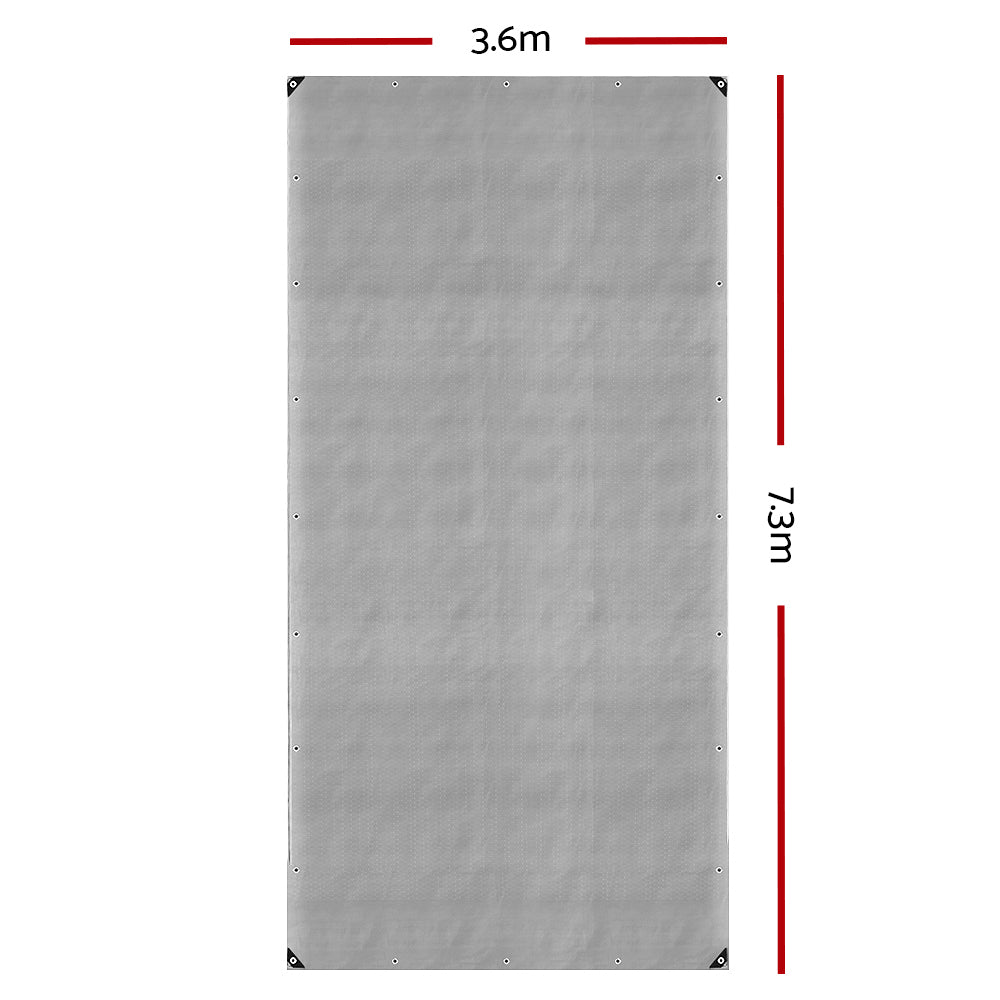 Poly Tarp Tarpaulin 3.6x7.3m Canvas Camping Heavy Duty