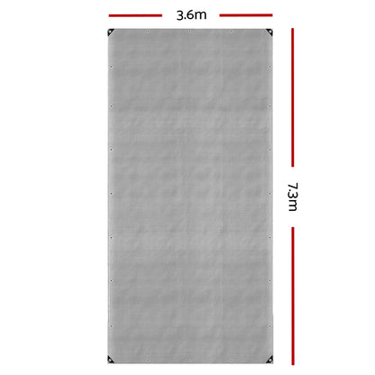 Poly Tarp Tarpaulin 3.6x7.3m Canvas Camping Heavy Duty