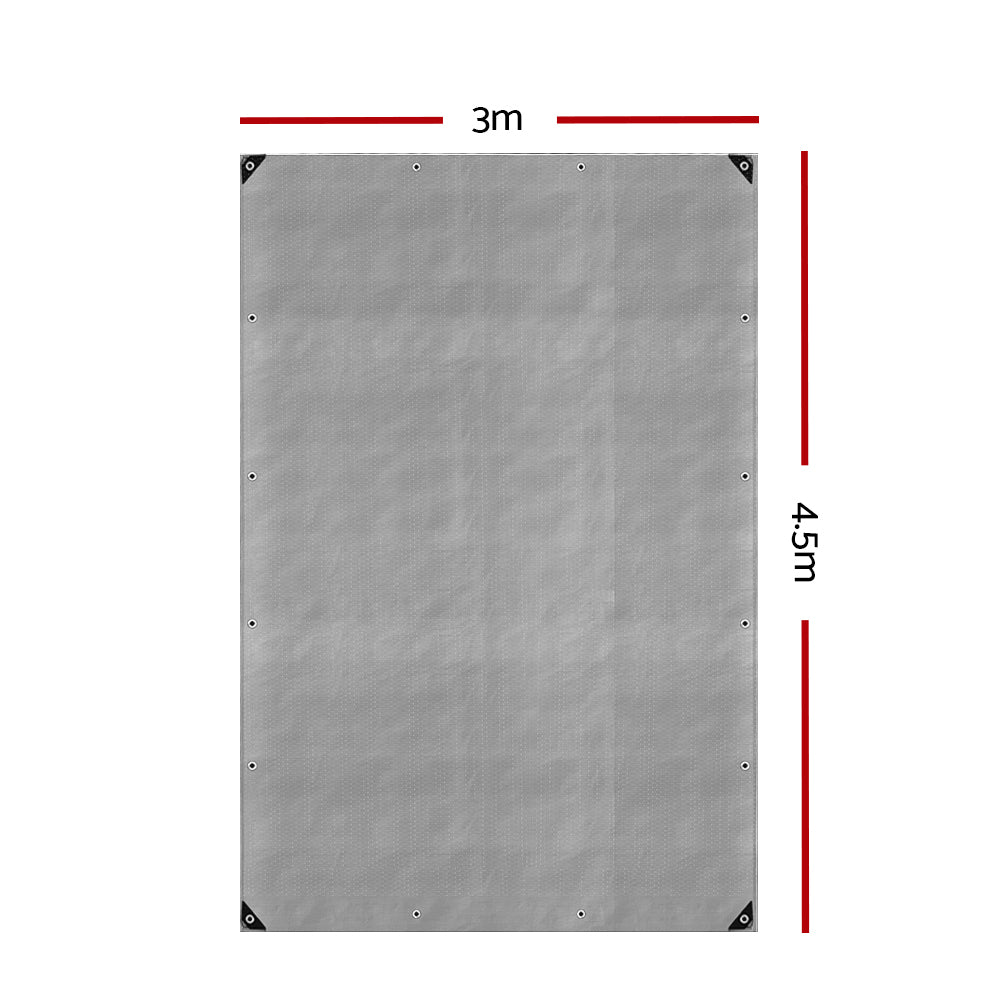 Poly Tarp Tarpaulin 3x4.5m Canvas Camping Heavy Duty