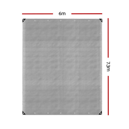 Poly Tarp Tarpaulin 6x7.3m Canvas Camping Heavy Duty