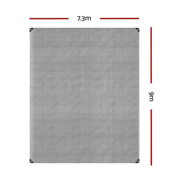 Poly Tarp Tarpaulin 7.3x9m Canvas Camping Heavy Duty