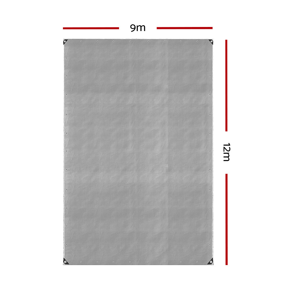 Poly Tarp Tarpaulin 9x12m Canvas Camping Heavy Duty