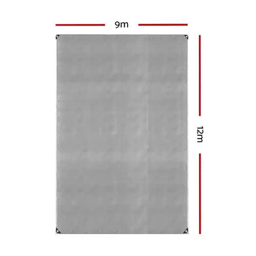 Poly Tarp Tarpaulin 9x12m Canvas Camping Heavy Duty