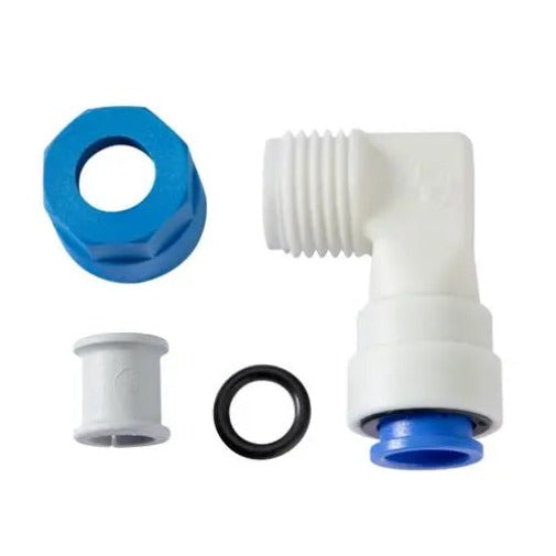 Truma B14 Hot Water Service Cold Connector Elbow JG 12mm Blue Truma