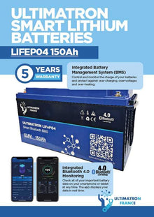 Ultimatron LIFEPO4 Smart Bluetooth BMS 12.8V 150Ah Battery - Autumn sale - Everything Caravans