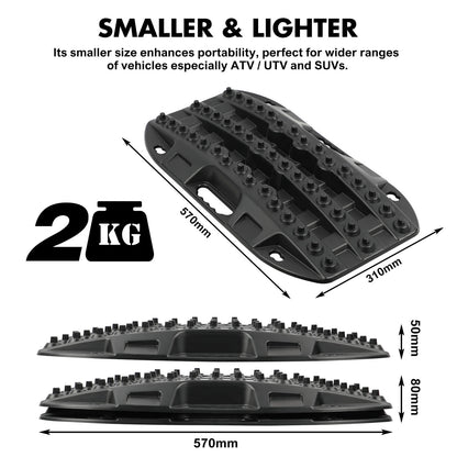 Recovery Tracks Traction Boards 1 Pair Black