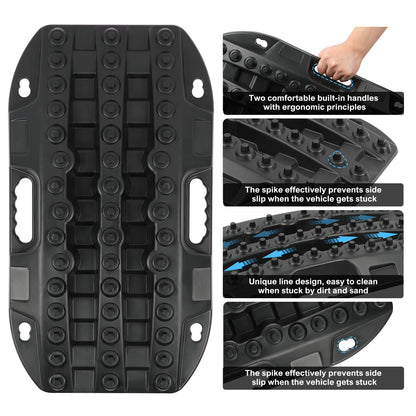Recovery Tracks Traction Boards 1 Pair Black