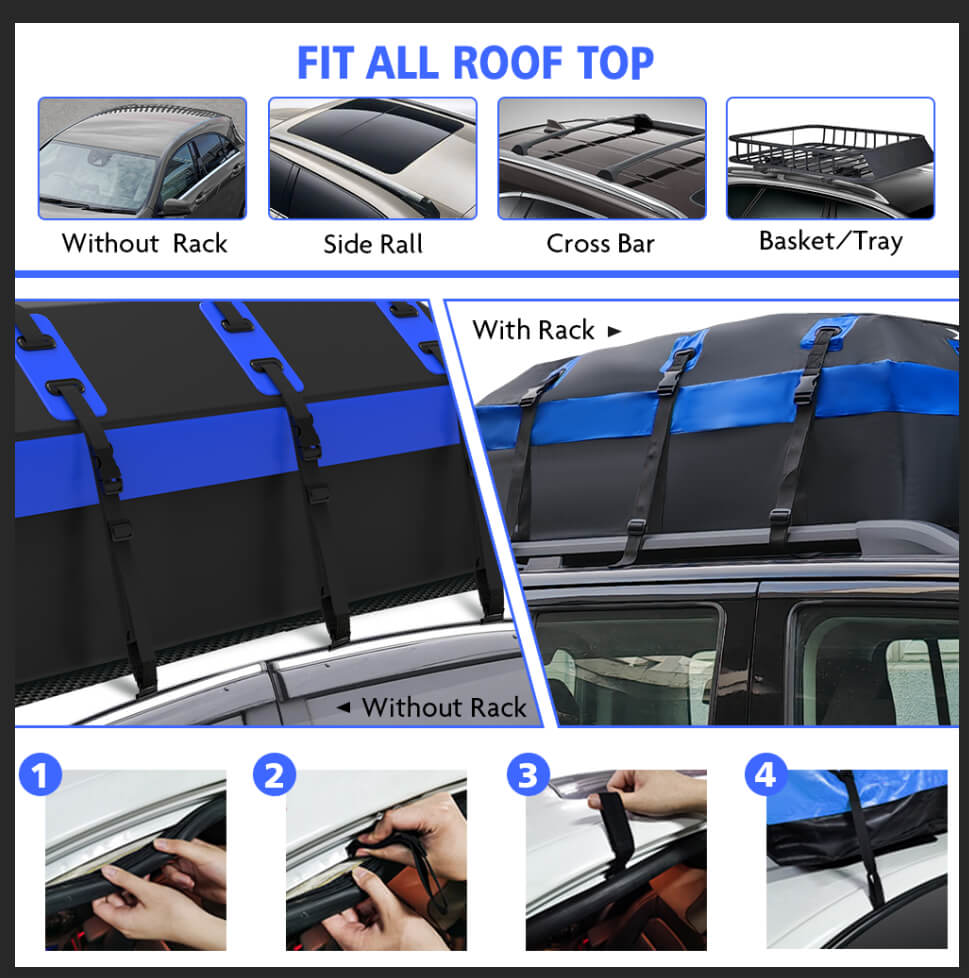 Waterproof Car Roof Top Bag 595L