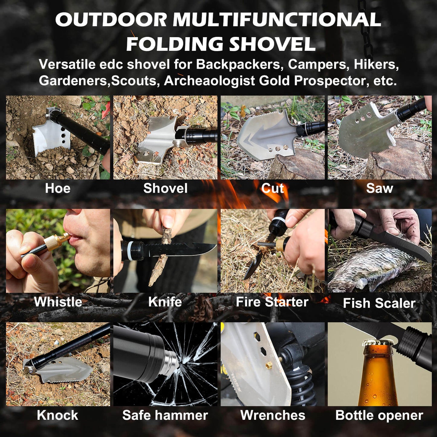 Folding Shovel Outdoor Camping Survival Tool