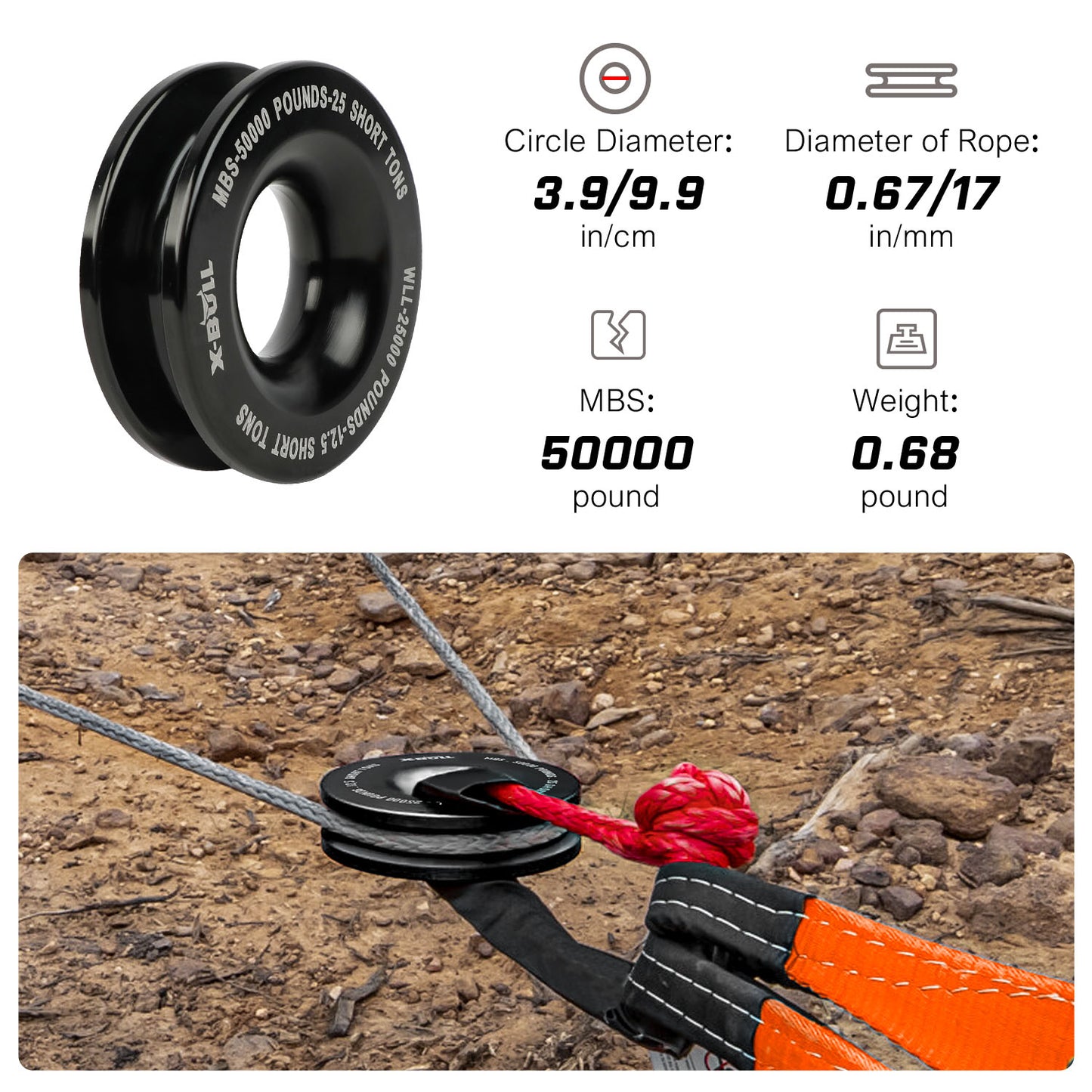 Soft Shackle Kit Snatch Block Pulley
