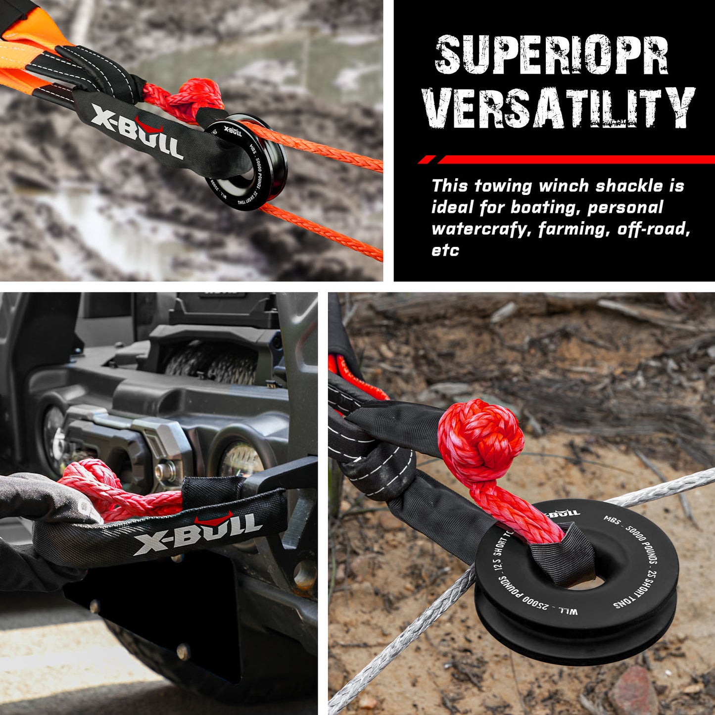 Soft Shackle Kit Snatch Block Pulley