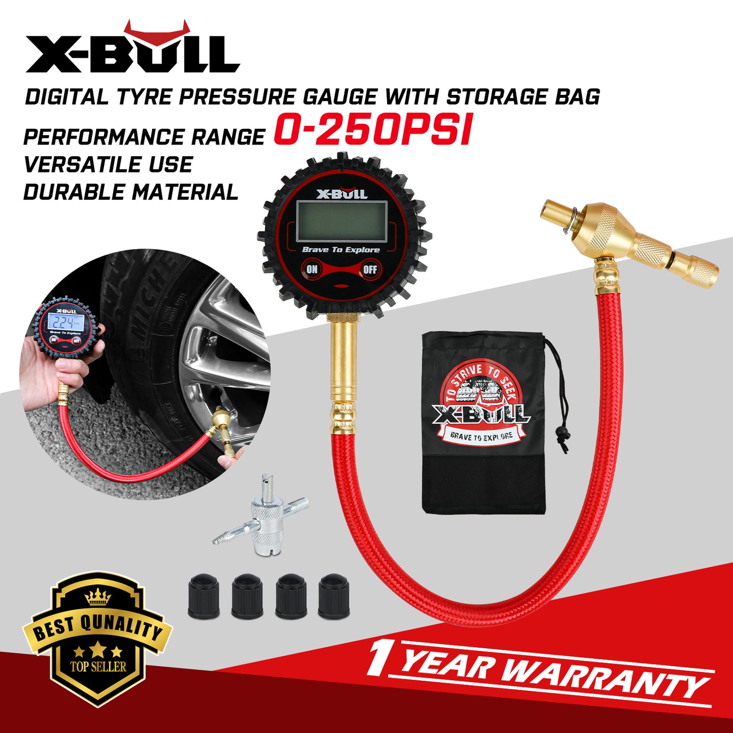 Digital tire pressure gauge 250PSI