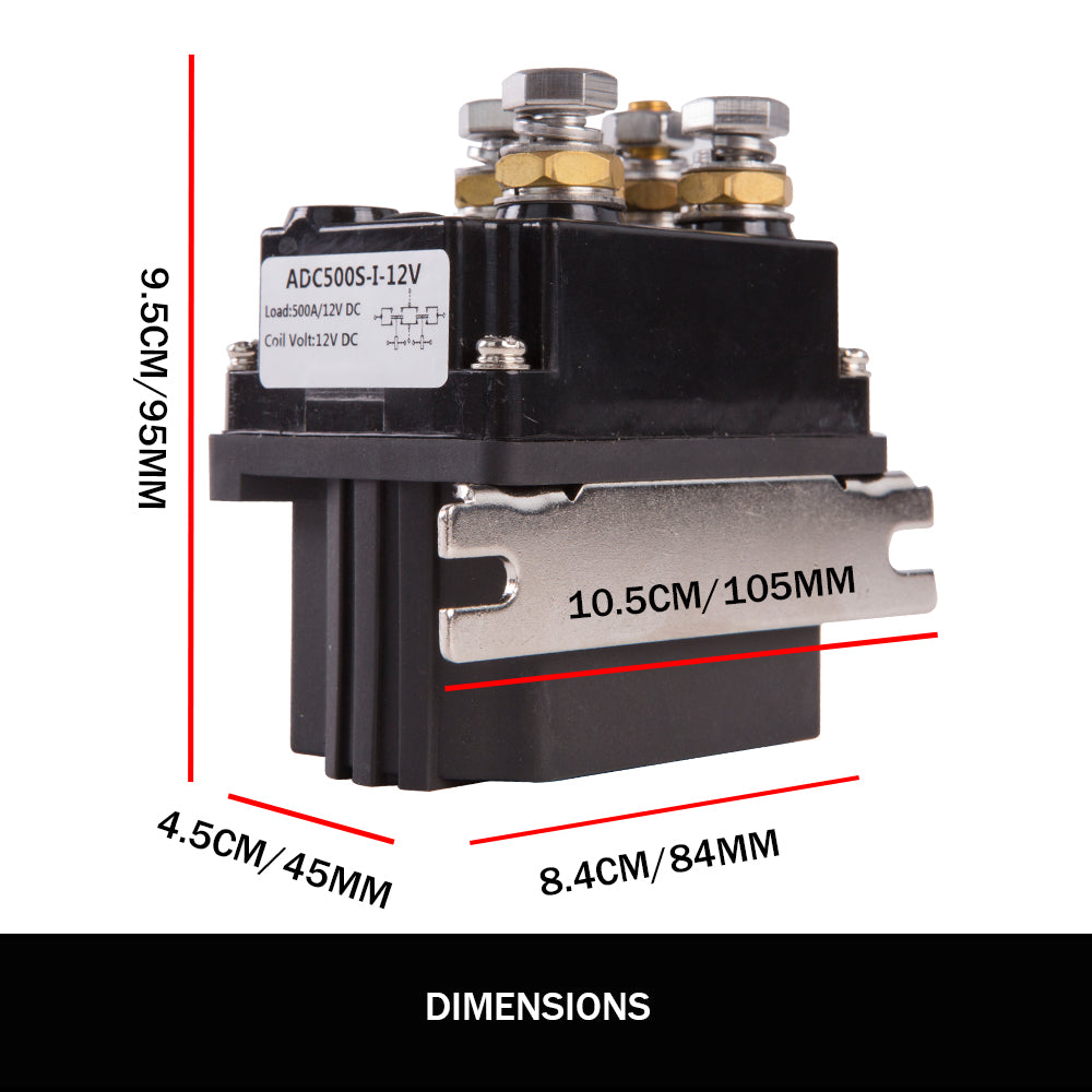 Winch Solenoid Relay 12V 500A Twin Wireless Remote