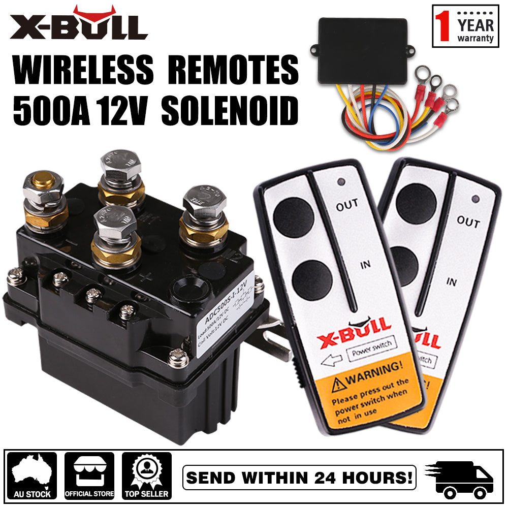 Winch Solenoid Relay 12V 500A Twin Wireless Remote