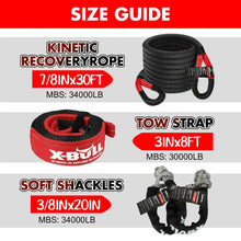 Recovery Kit with Winch Kinetic Recovery Rope 12000LBS Electric Winch