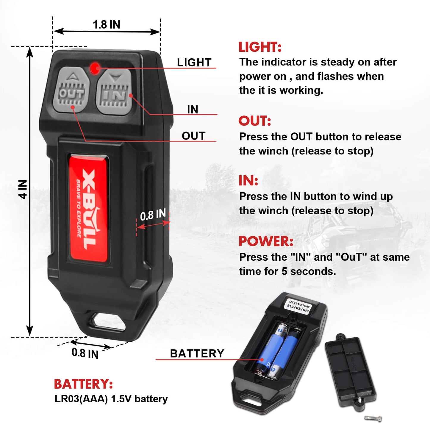 Winch Relay Solenoid Twin Handset